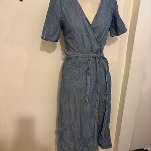 Level 99 chambray wrap dress size S